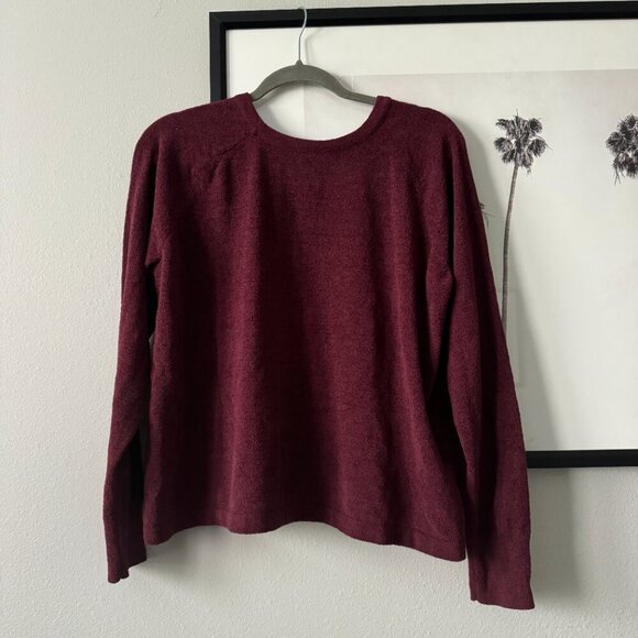 Honeydew | NWOT Maroon Cabernet Out of Office Sleep Sweatshirt Size Medium - Picture 3 of 9